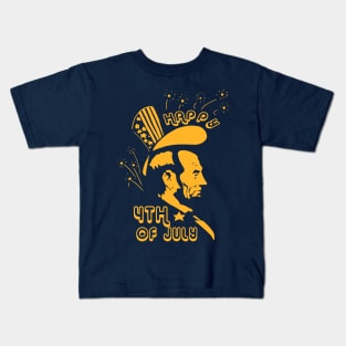 Abe 4th of July Design 2 Kids T-Shirt